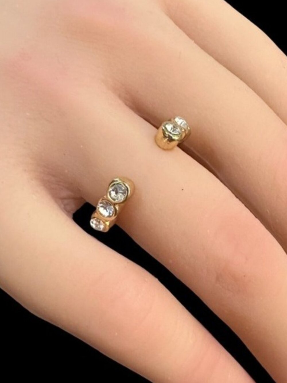Simple Open Cuff Ring Gold Tone Size 6 Minimalist Style Casual Wear